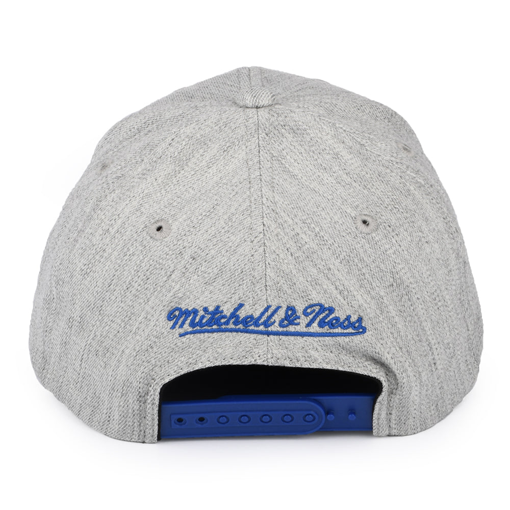 Mitchell & Ness Golden State Warriors Snapback Cap - NBA Team Heather Stretch - Meliertes Grau