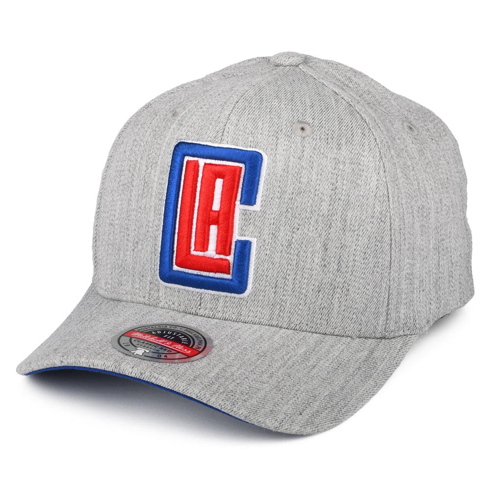 Mitchell & Ness L.A. Clippers Snapback Cap - NBA Team Heather Stretch - Meliertes Grau