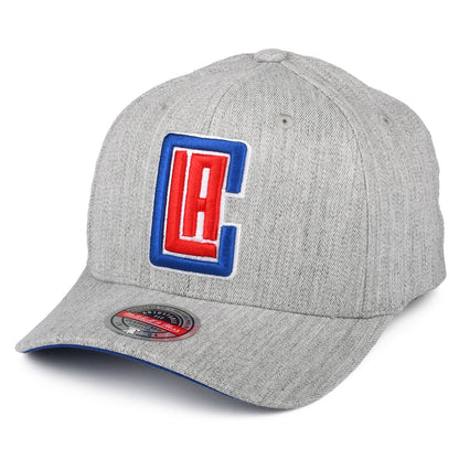 Mitchell & Ness L.A. Clippers Snapback Cap - NBA Team Heather Stretch - Meliertes Grau
