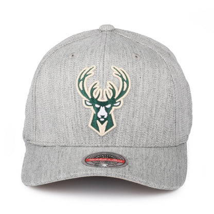 Mitchell & Ness Milwaukee Bucks Snapback Cap - NBA Team Heather Stretch - Meliertes Grau
