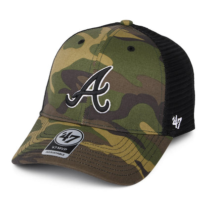 47 Brand Atlanta Braves Trucker Cap - MLB Camo Branson MVP - Tarnfarben