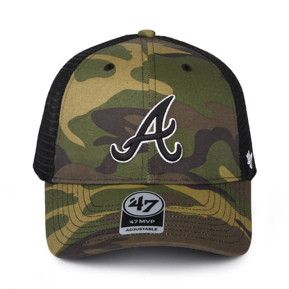 47 Brand Atlanta Braves Trucker Cap - MLB Camo Branson MVP - Tarnfarben