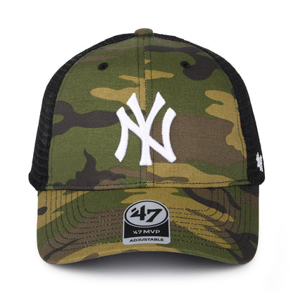 47 Brand New York Yankees Trucker Cap - MLB Camo Branson MVP - Tarnfarben
