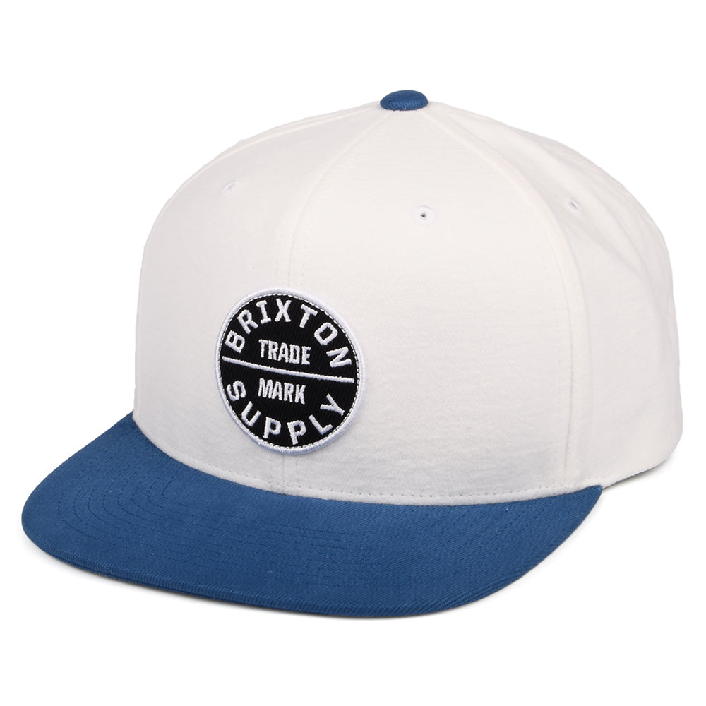 Brixton Oath III Snapback Cap - Cremeweiß-Himmelblau