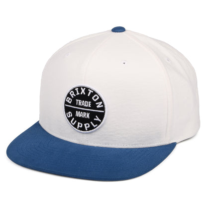 Brixton Oath III Snapback Cap - Cremeweiß-Himmelblau