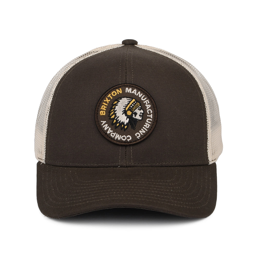 Brixton Rival Stamp NetPlus MP II Trucker Cap - Braun-Cremeweiß