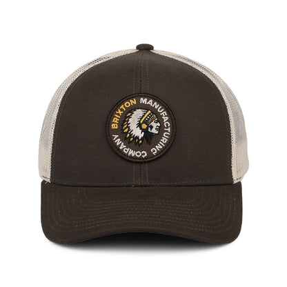 Brixton Rival Stamp NetPlus MP II Trucker Cap - Braun-Cremeweiß