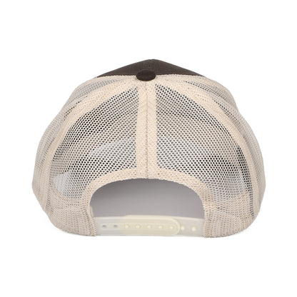 Brixton Rival Stamp NetPlus MP II Trucker Cap - Braun-Cremeweiß