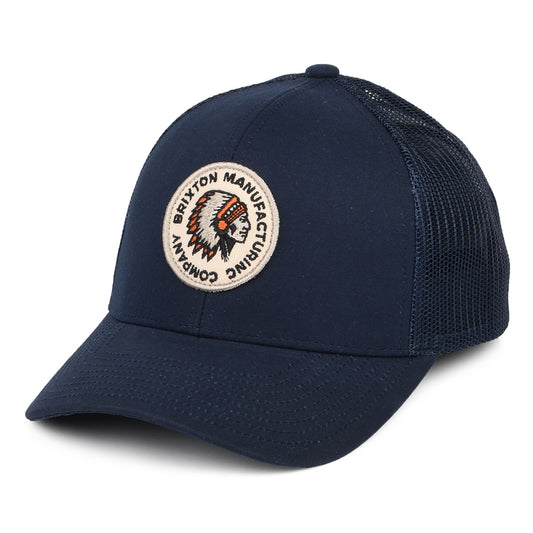 Brixton Rival Stamp NetPlus MP II Trucker Cap - Verwaschenes Marineblau