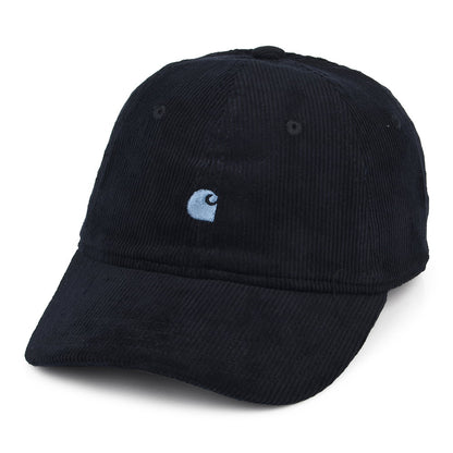 Carhartt WIP Harlem Kord Baseball Cap - Dunkles Marineblau-Blau