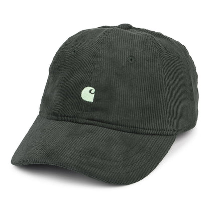 Carhartt WIP Harlem Kord Baseball Cap - Waldgrün-Helles Grün