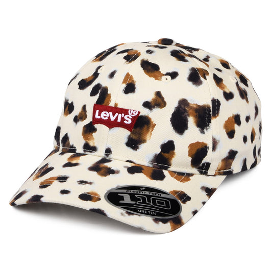 Levi's Mid Batwing Flexfit Baseball Cap Leopard - Braun