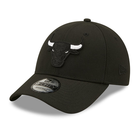 New Era 9FORTY Chicago Bulls Baseball Cap - NBA Black Base Snap - Schwarz