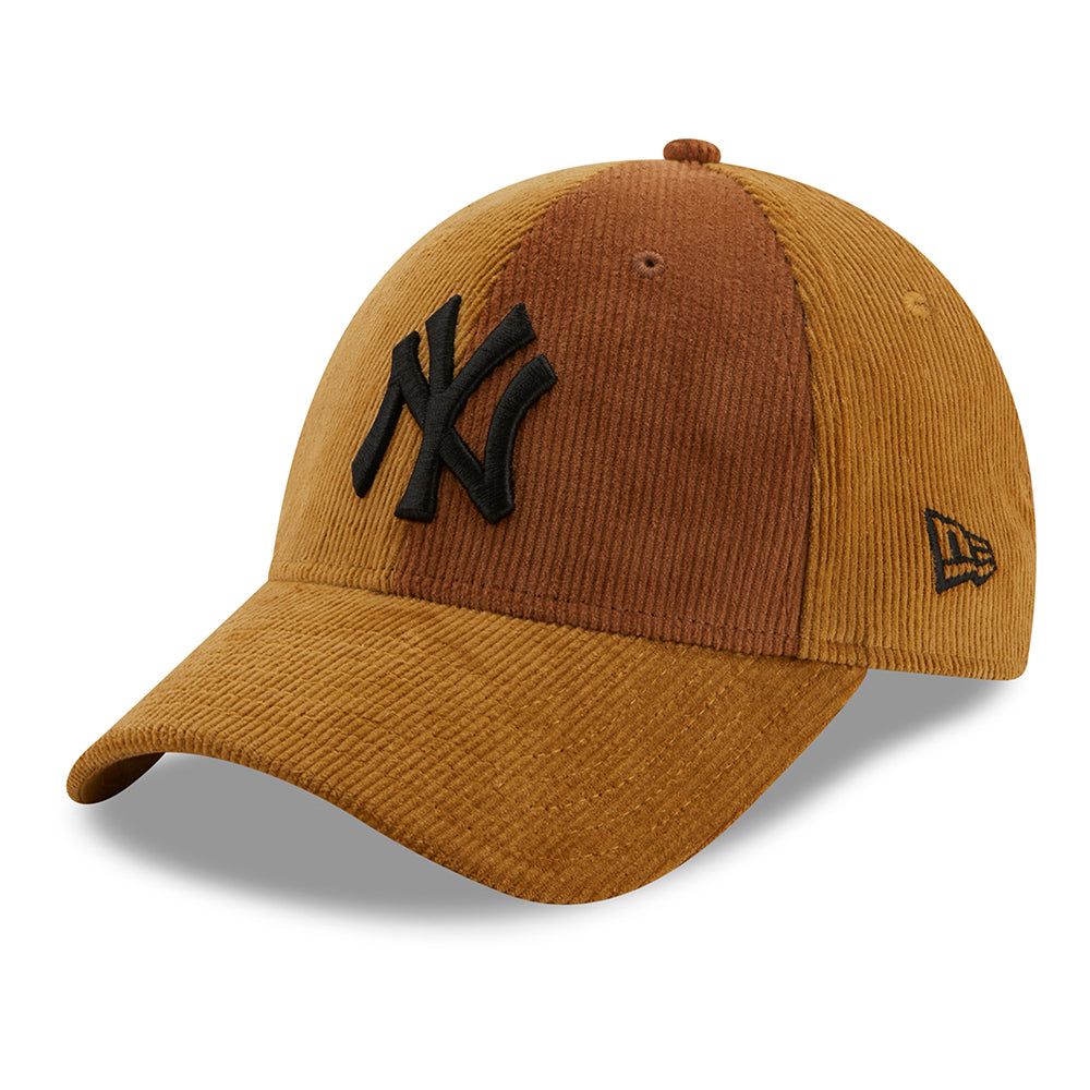 New Era 9FORTY New York Yankees Baseball Cap MLB Cord - Hellbraun