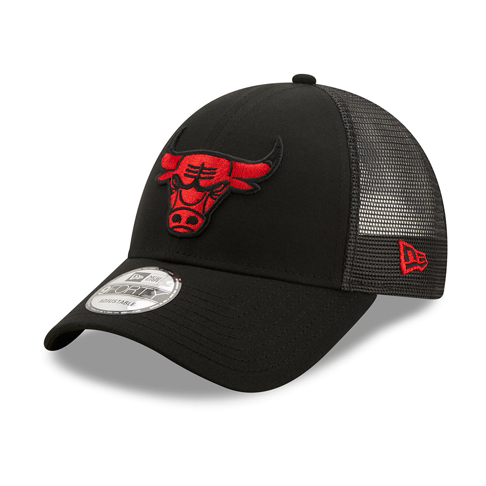 New Era 9FORTY Chicago Bulls Trucker Cap - NBA Home Field - Schwarz