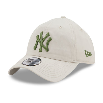 New Era 9TWENTY New York Yankees Baseball Cap - MLB League Casual - Steingrau-Olivgrün
