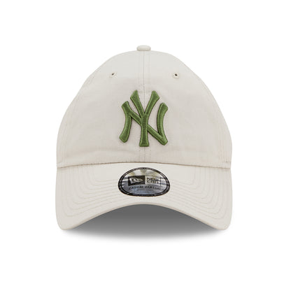 New Era 9TWENTY New York Yankees Baseball Cap - MLB League Casual - Steingrau-Olivgrün