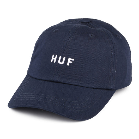 HUF Original Logo Baseball Cap mit gebogenem Visier aus Baumwolle - Marineblau