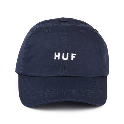 HUF Original Logo Baseball Cap mit gebogenem Visier aus Baumwolle - Marineblau