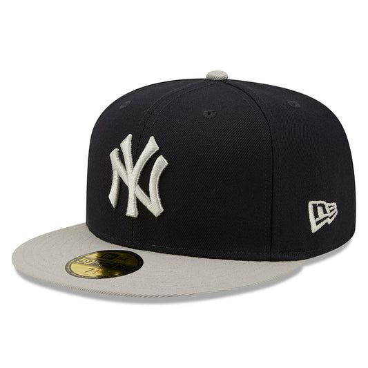 New Era 59FIFTY New York Yankees Baseball Cap - MLB Side Patch - Marineblau-Grau