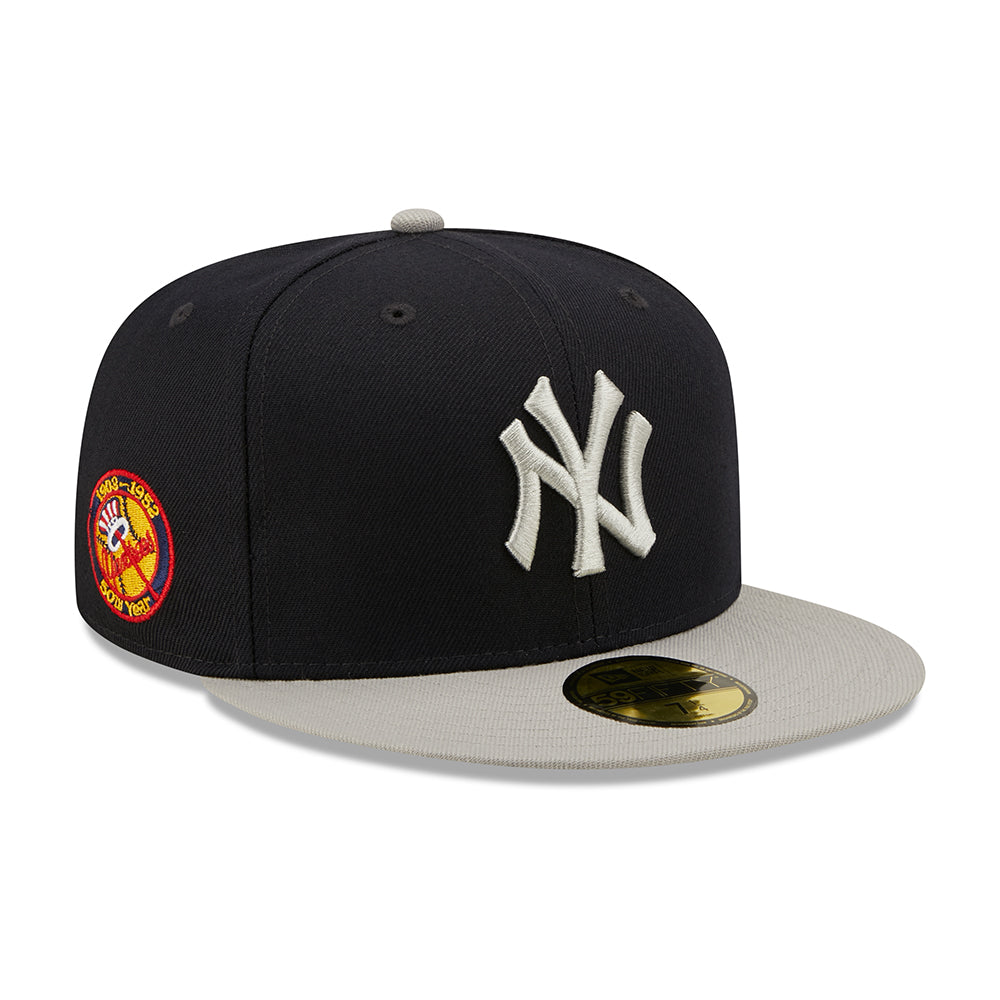 New Era 59FIFTY New York Yankees Baseball Cap - MLB Side Patch - Marineblau-Grau
