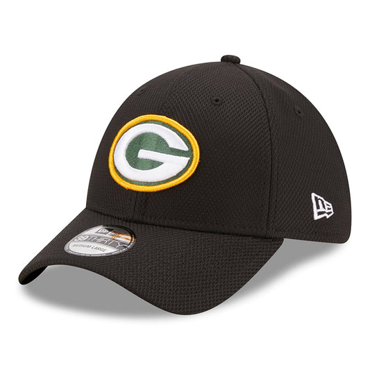 New Era 39THIRTY Green Bay Packers Baseball Cap - NFL Diamond Era - Schwarz