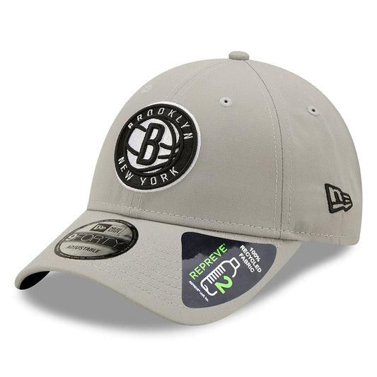 New Era 9FORTY Brooklyn Nets Baseball Cap - NBA Monochrome - Grau