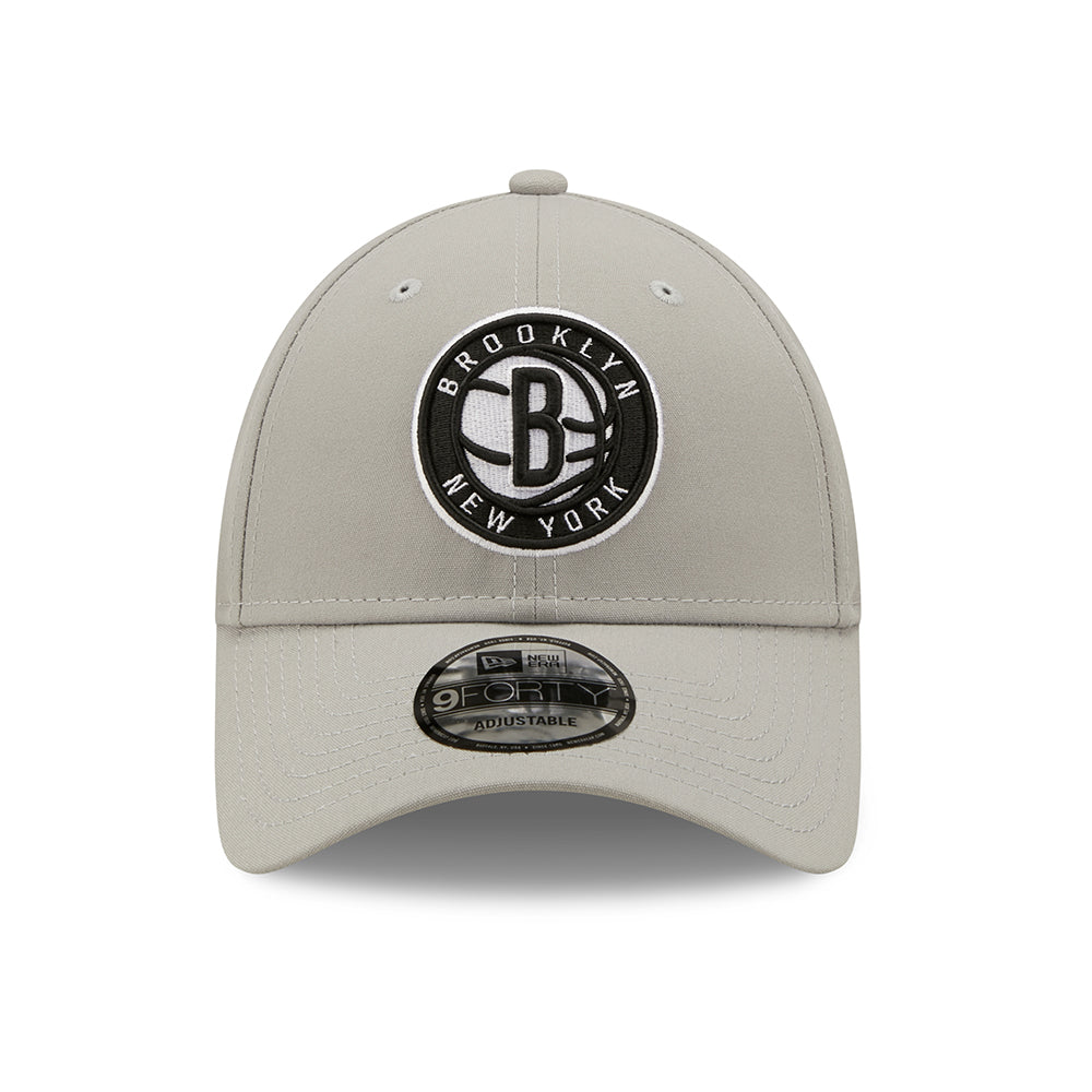 New Era 9FORTY Brooklyn Nets Baseball Cap - NBA Monochrome - Grau