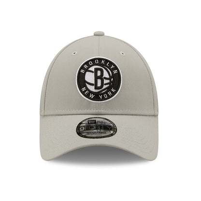 New Era 9FORTY Brooklyn Nets Baseball Cap - NBA Monochrome - Grau