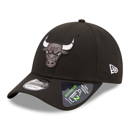 New Era 9FORTY Chicago Bulls Baseball Cap - NBA Monochrome - Schwarz