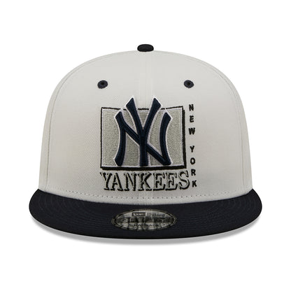 New Era 9FIFTY New York Yankees Baseball Cap - MLB White Crown - Weiß-Marineblau