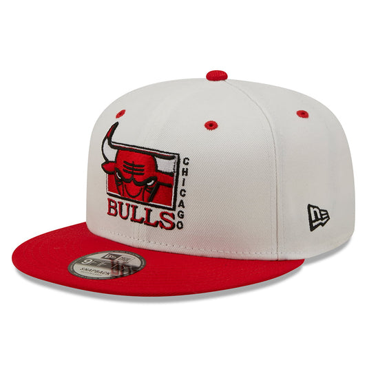 New Era 9FIFTY Chicago Bulls Baseball Cap - MLB White Crown - Weiß-Rot