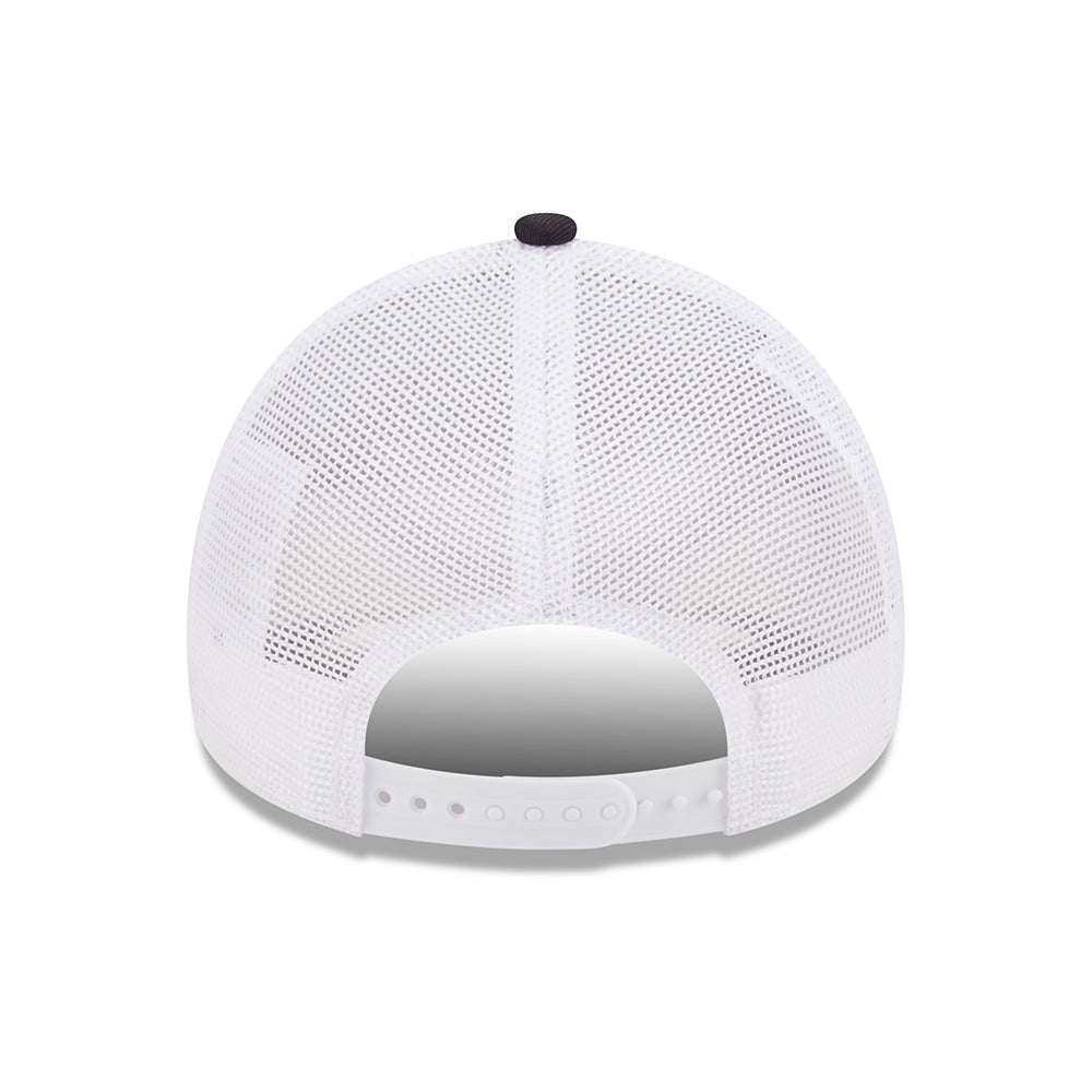 New Era 9FORTY A-Frame Las Vegas Trucker Cap - License Plate - Marineblau-Weiß