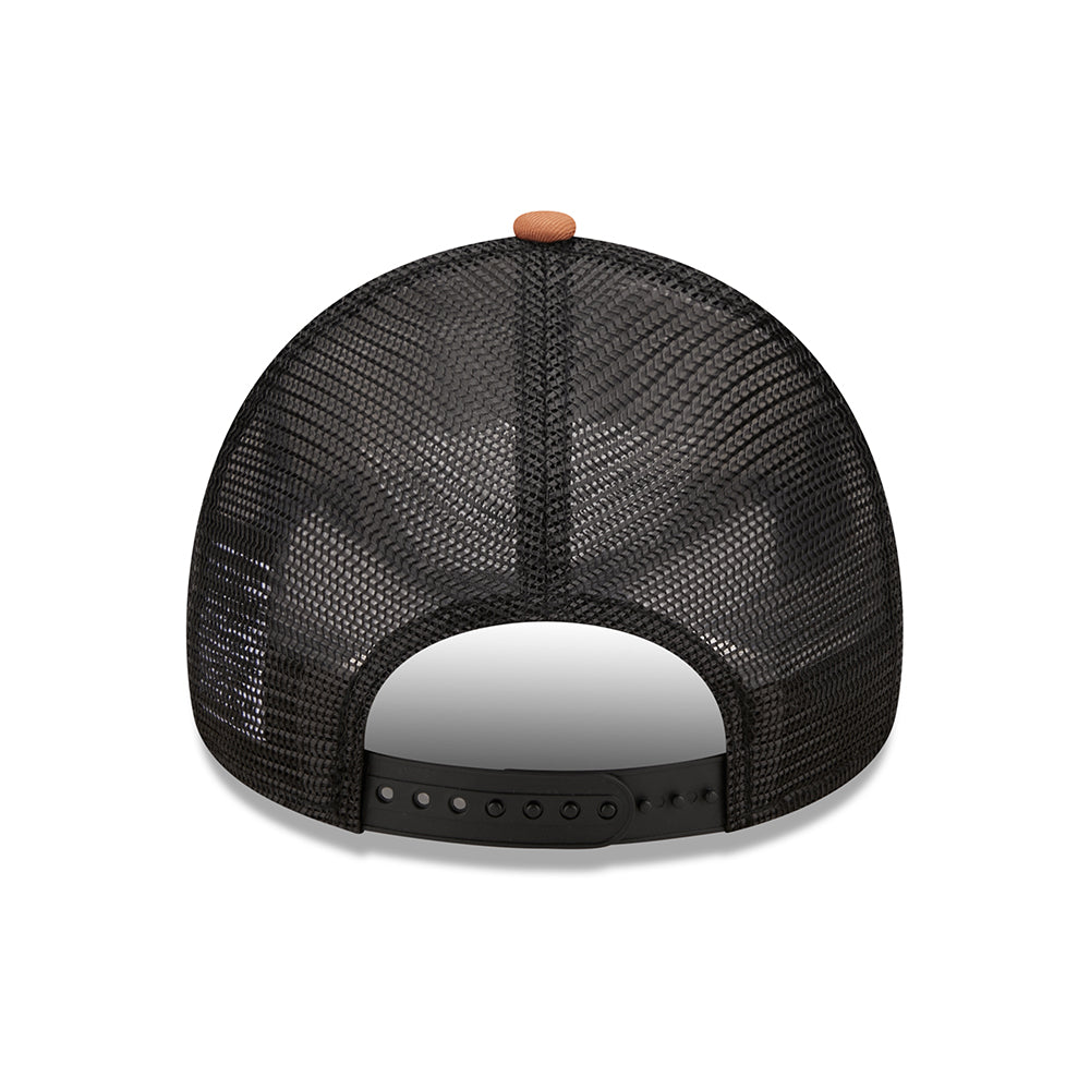 New Era 9FORTY A-Frame Keauhou Trucker Cap - License Plate - Toffee-Schwarz