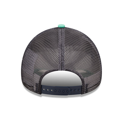 New Era A-Frame Bay Trucker Cap - Location Icon - Türkis-Weiß