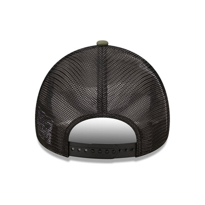 New Era A-Frame Wakiki Beach Trucker Cap - Location Icon - Olivgrün-Weiß