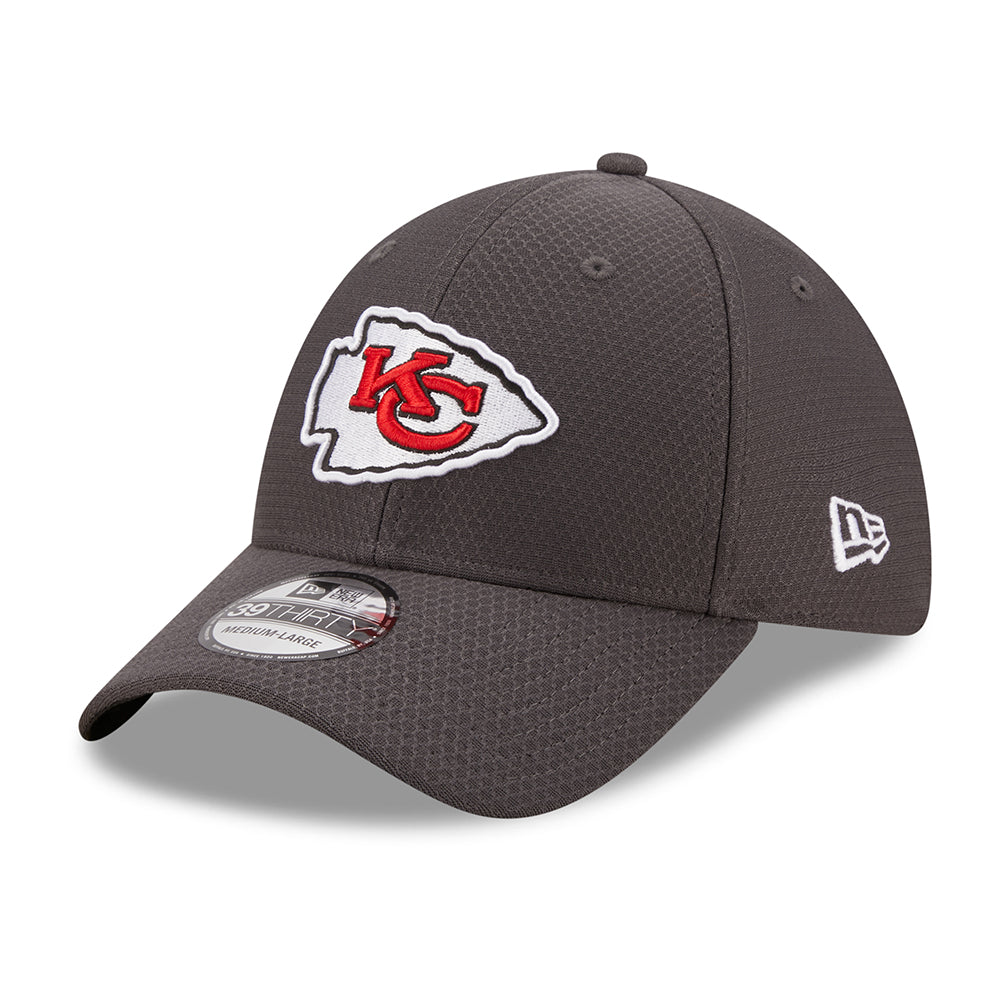New Era 39THIRTY Kansas City Chiefs Baseball Cap - NFL Hex Tech - Grau