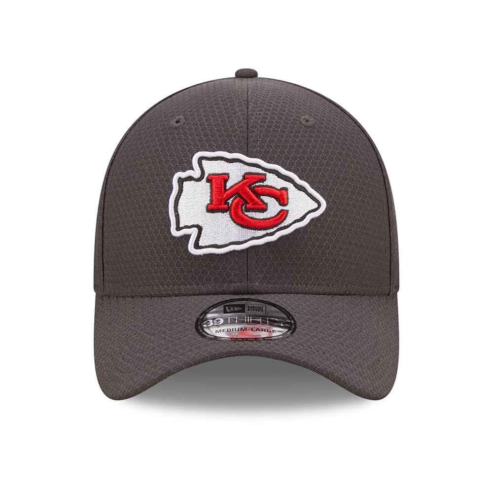 New Era 39THIRTY Kansas City Chiefs Baseball Cap - NFL Hex Tech - Grau
