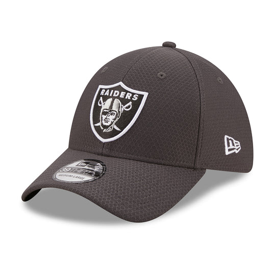 New Era 39THIRTY Las Vegas Raiders Baseball Cap - NFL Hex Tech - Grau