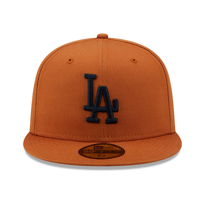 New Era 59FIFTY L.A. Dodgers Baseball Cap - MLB League Essential - Toffee-Marineblau
