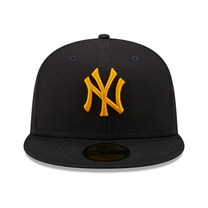 New Era 59FIFTY New York Yankees Baseball Cap - MLB League Essential - Marineblau-Gold