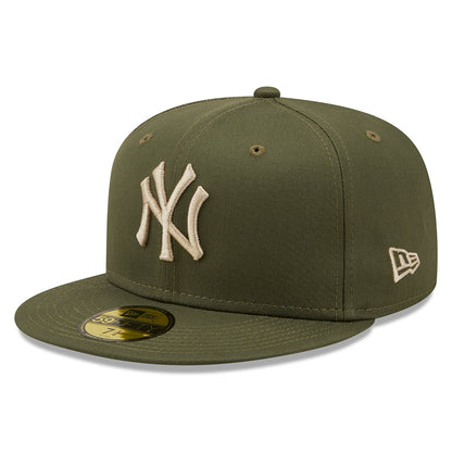 New Era 59FIFTY New York Yankees Baseball Cap - MLB League Essential - Olivgrün-Steingrau