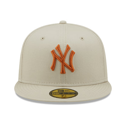 New Era 59FIFTY New York Yankees Baseball Cap - MLB League Essential - Steingrau-Toffee