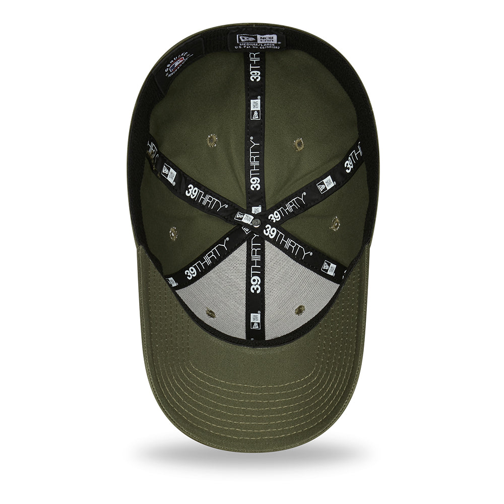 New Era 39THIRTY New York Yankees Baseball Cap - MLB League Essential II - Olivgrün-Steingrau