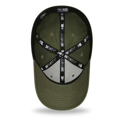 New Era 39THIRTY New York Yankees Baseball Cap - MLB League Essential II - Olivgrün-Steingrau