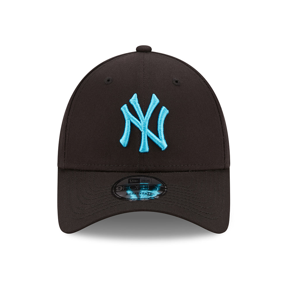 New Era 9FORTY New York Yankees Baseball Cap - MLB Neon Pack - Schwarz-Blau