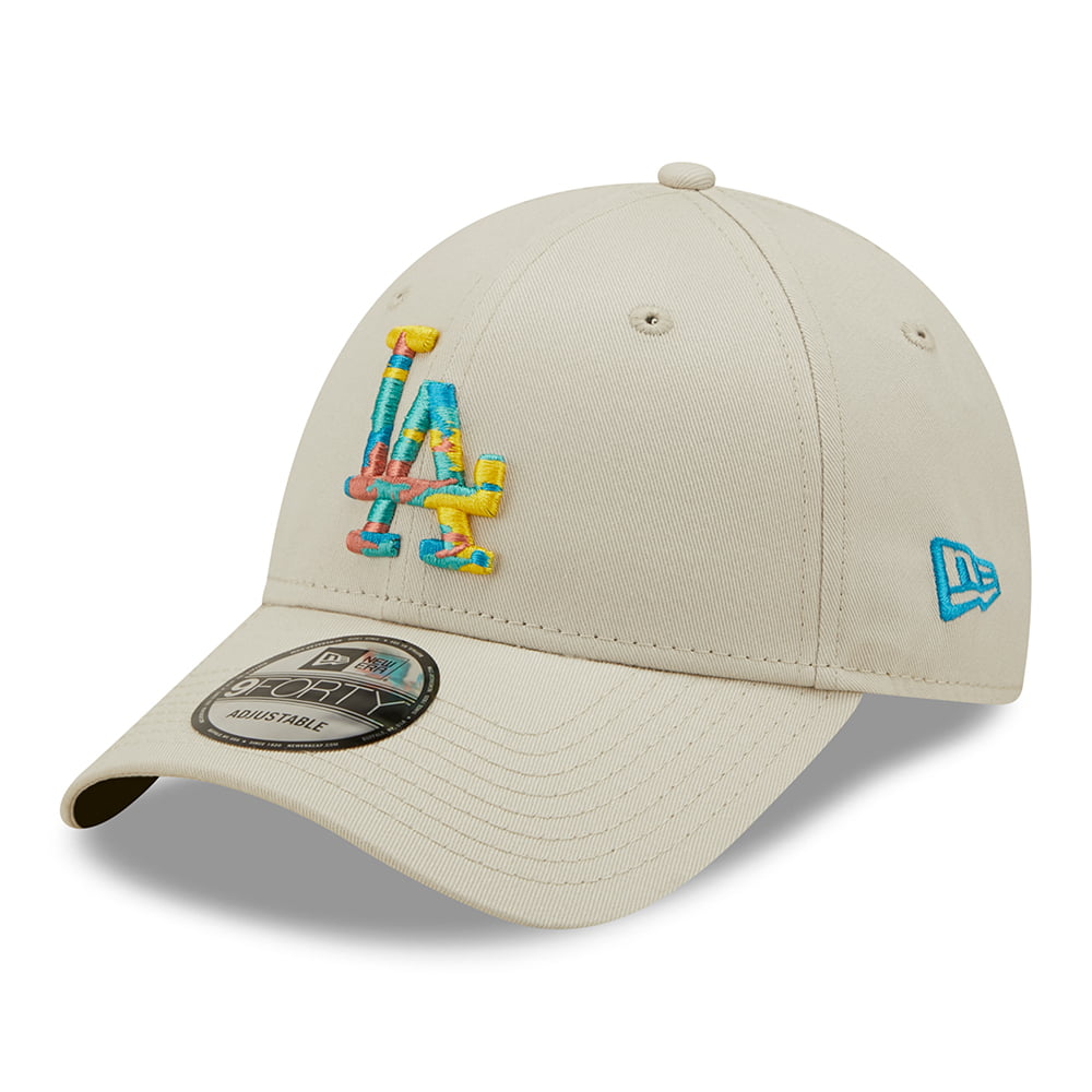 New Era 9FORTY L.A. Dodgers Baseball Cap - MLB Camo Infill - Steingrau