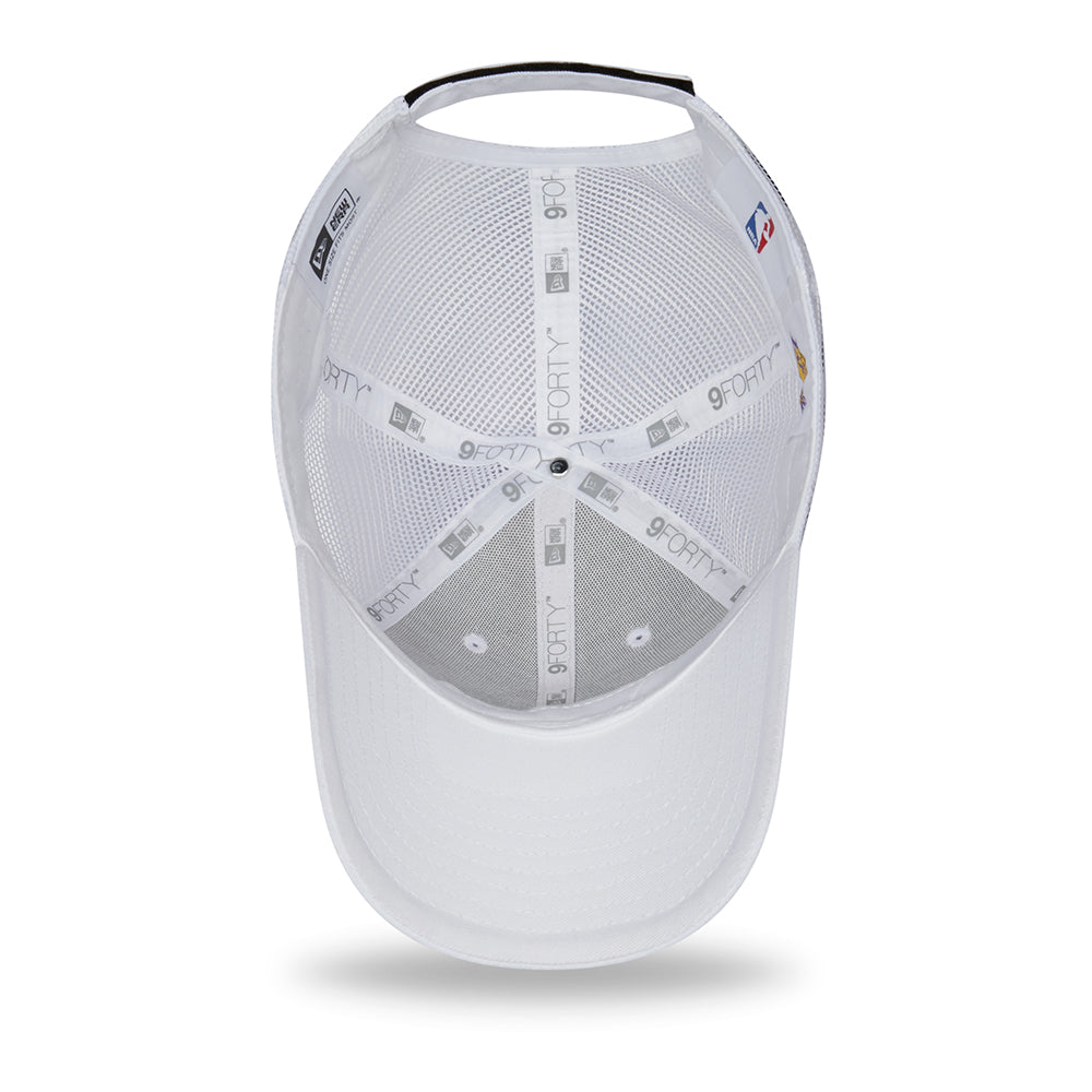 New Era 9FORTY L.A. Lakers Trucker Cap - NBA Home Field - Weiß
