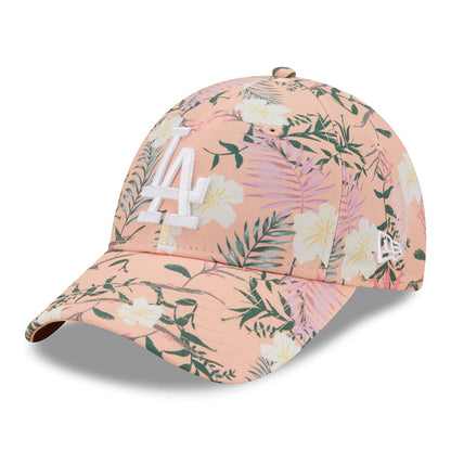 New Era Damen 9FORTY L.A. Dodgers Baseball Cap - MLB Floral - Rosa