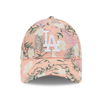New Era Damen 9FORTY L.A. Dodgers Baseball Cap - MLB Floral - Rosa